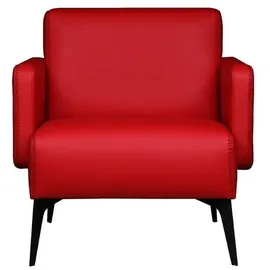 JVmoebel Sessel 75 x 76 x 73 cm Rot Kunstleder