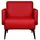 JVmoebel Sessel 75 x 76 x 73 cm Rot Kunstleder