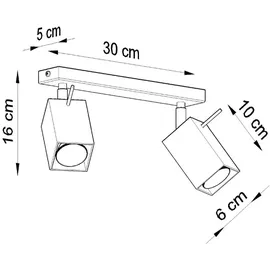 Sollux Lighting Merida 2 2xGU10 grau