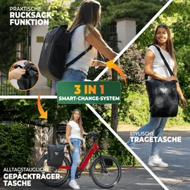 MIVELO 3in1 Fahrradtasche silberfarben