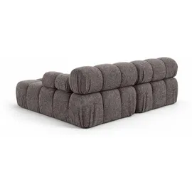 kaiser möbel Ecksofa L-Form Mini II modular, Bouclé-Stoff Abriamo, Braun, Rechts, Selia - Braun