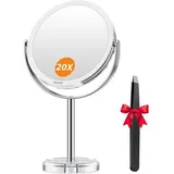 Vergrößerungsspiegel doppelseitig 20fach Tisch 1X 20X-360°