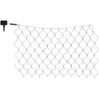 GLOBO Solar-Lichterkette Kunststoff 90 x 110 cm 100 LEDs schwarz