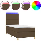 vidaXL Boxspringbett 100 x 200 cm Dunkelbraun