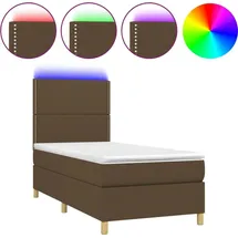 vidaXL Boxspringbett 100 x 200 cm Dunkelbraun