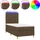 vidaXL Boxspringbett 100 x 200 cm Dunkelbraun