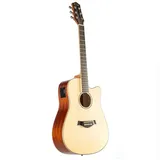 Red Hill DCE-48-S Westerngitarre, Dreadnought Bauform, Massive Fichtendecke, Mahagoni Boden und Zargen, 20 Bünde, JM-6T Tonabnehmersystem, Integriertes Stimmgerät, Mattes Finish