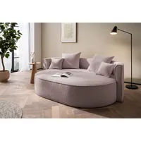 LeGer Home by Lena Gercke 2,5-Sitzer "ISALIE, rundes Loungesofa, mit Kissen, perfekt gepolstert", lila (hellflieder), B:200cm H:98cm T:145cm, LEGER HOME BY LENA GERCKE, Sofas, moderne Stoffe, mit 4 Zierkissen, extra große Sitzfläche