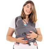 Koala Babycare Tragetuch Baby Neugeborene - Einfach Anzuziehen für Mütter und Väter - Babytrage Multi-Use Bis 9kg - Babytragetuch Anthrazitgrau