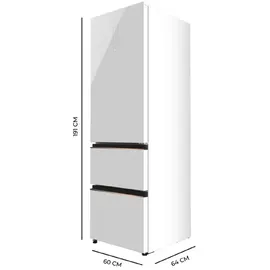 Cecotec Bolero Coolmarket Combi Fd 400 French Door (400 l, 0 mm hoch, Weiß)