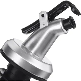 layba Ausgießer für Flaschen Silber Matt mit Verschlusskappe aus Kunststoff in 10er Set