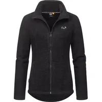 Ragwear Damen, weiche Strickjacke Übergangsjacke mit Teddy-Fleece und Stehkragen