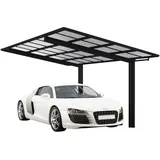 Alu Einzelcarport 60 Schwarz XL 302 556 cm Sonderfertigung