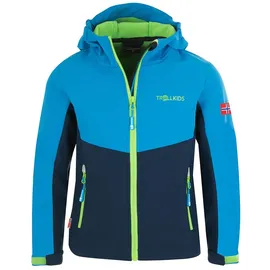 TROLLKIDS Kristiansand Jacke - Navy / Medium Blue / Green - 128 cm