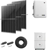 Photovoltaik-Paket 10 kWp mit SMA Wechselrichter 10 kW + Stromspeicher 6,56 kWh, 24 Solarmodulen black frame (* 0% MwSt. gem. §12 Abs. 3 UstG)