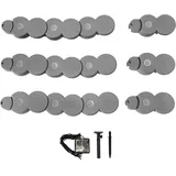 Hti-Living Rasenkante Beeteinfassung 950 x 4,5 cm grau