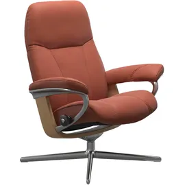 Stressless Stressless® Relaxsessel »Consul«, mit Cross Base, Größe S, M & L, Holzakzent Eiche, rot