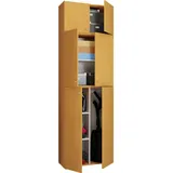 VCM Holz Besenschrank Staubsauger Putzschrank Lona A 70 x 39 x 223 cm Braun