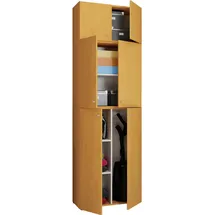 VCM Holz Besenschrank Staubsauger Putzschrank Lona A 70 x 39 x 223 cm Braun