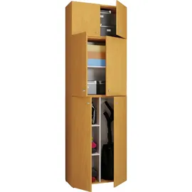 VCM Holz Besenschrank Staubsauger Putzschrank Lona A 70 x 39 x 223 cm Braun