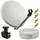 PremiumX Satelliten-Komplettanlage 60cm Satellitenschüssel SAT Twin LNB bis 2 Teilnehmer 50m Antennenkabel 4x F-Stecker