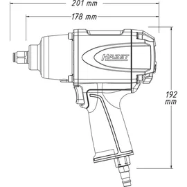 HAZET Druckluft-Schlagschrauber 9012SPC 12,5mm (1/2 Zoll)