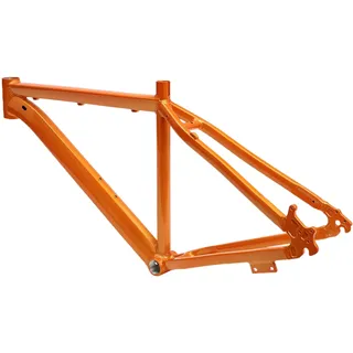 Fyssnn 26-Zoll Aluminiumlegierung Fahrradrahmen Fahrrad Rahmensatz Disc Fahrradrahmen Frame Interne Führung Mountainbike Rahmen Für Mountainbikes mit 26"-Laufrädern (Orange)
