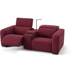 Stoffsofa SORRENTO Stoffcouch Relaxcouch - Rot