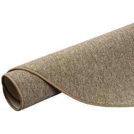 Snapstyle Feinschlingen Velour Teppich Strong Nougat Rund