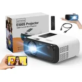 Mini Portable Full Hd 4K Projektor Wifi 7500Lm Hdmi/Usb Bluetooth Für Zuhause - Weiß
