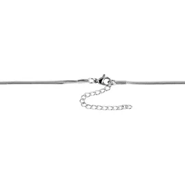 Adelia's Adeliás Damen Halskette Schlangenkette Silber Edelstahl