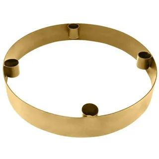 LaLe Living Adventskranz Gold Metall, 25x4x25 cm, Dekoration, Kerzen - Zubehör, Kerzenhalter