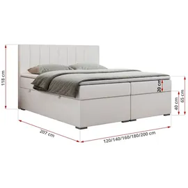 MKS Meble LOPE 160 x 200 cm H3 Weiß