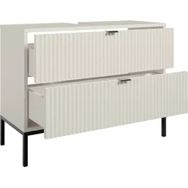 BASIC by Balculina Waschbeckenunterschrank Lucera 80 x 60 x 32 cm Beige