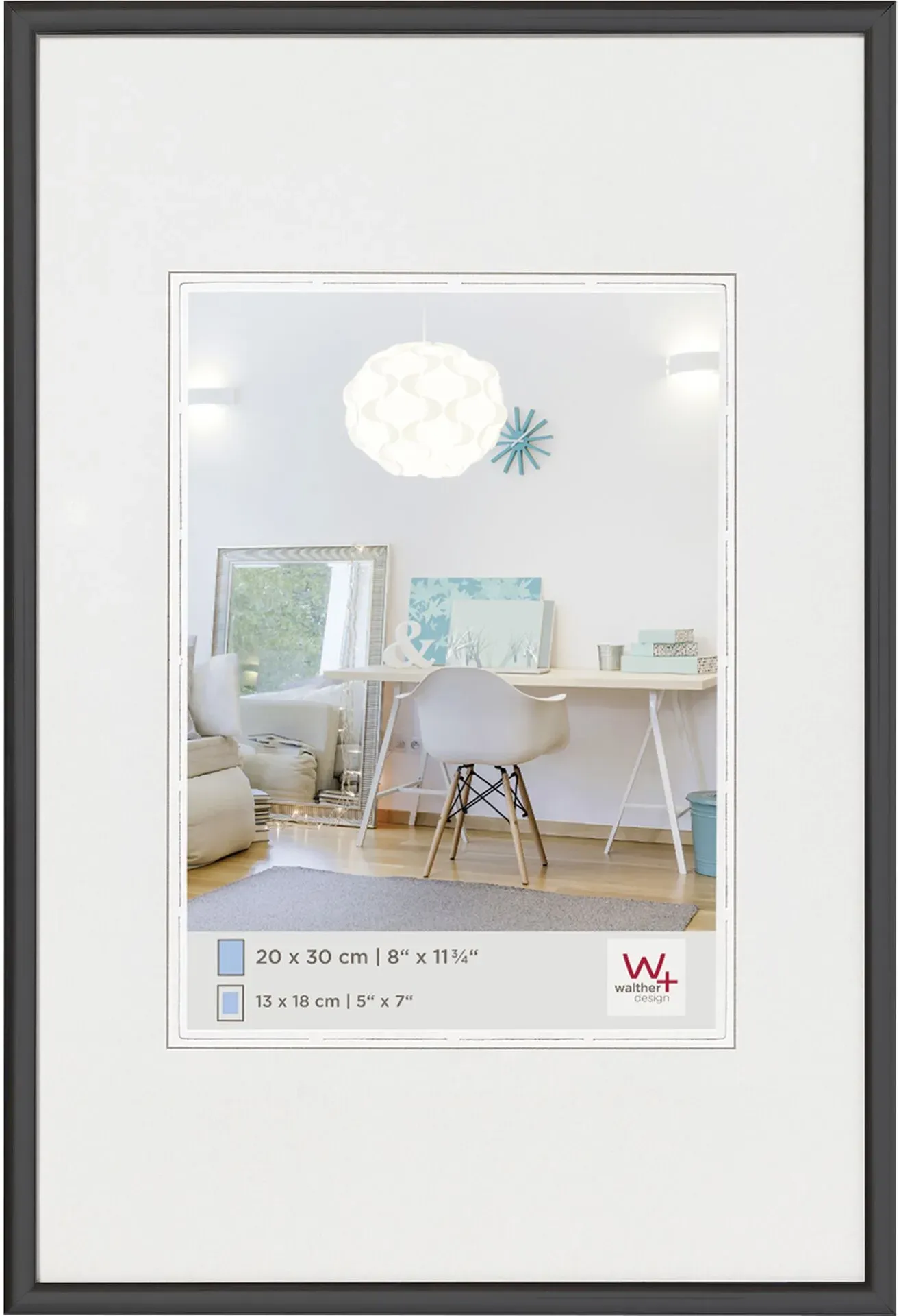 Walther New Lifestyle - Fotorahmen - Konzipiert für: 3 x 5x7 Zoll (13x18 cm) - K...