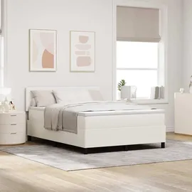 vidaXL Boxspringbett 140 x 190 cm Weiß