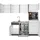 kochstation Winkelküche L-Form 230 x 170 cm grau