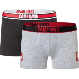 Camp David Boxershorts casual rot L 2er Pack