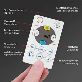 Briloner LED Panel 1-flg. quadratisch 42 x 42 x 3 cm weiß