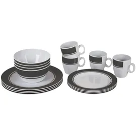 Bo-Camp Geschirr Set 16-tlg. grau