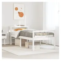 vidaXL Seniorenbett mit Kopfteil ohne Matratze Weiß 90x190 cm