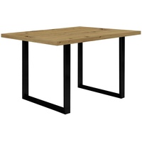 Forte TABLES ausziehbar, Holzwerkstoff, Artisan Eiche, 140 x 74.7 x 90 cm