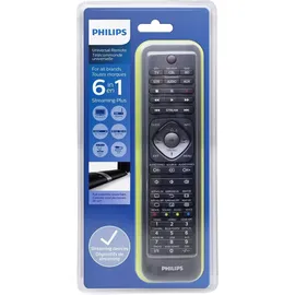 Philips Universalfernbedienung SRP5016/10-6-in-1 - Beleuchtete Lerntasten - Schwarz