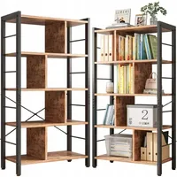 Leiterregal mit Blumen, rustikaler Loft-Stil, 154,5 cm - Braun/Schwarz