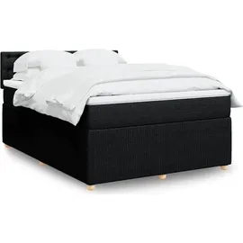 vidaXL Boxspringbett 140 x 200 cm Schwarz