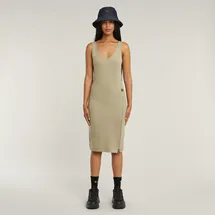G-Star Asymmetric Zip Kleid Beige M