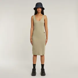 G-Star Asymmetric Zip Kleid Beige M