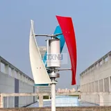 600W Windturbine vertikal 12V 24V Windkraftanlage Achse permanenter Maglev Windgenerator Heimgebrauch elektrischer Stromerzeuger mit MPPT-Laderegler (12 V, dreifarbig)