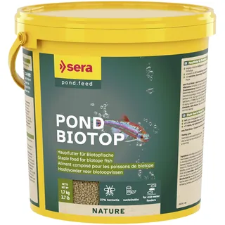 Sera Pond Biotop 3,8 L (1,7 kg) | Biotopfischfutter aus nachhaltigem Insektenmehl | Teichfutter | Goldfischfutter