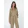 Freshlions Jumpsuit FRESHLIONS "Gabriela", Damen, Gr. L, EURO-Größen, braun, 100% Baumwolle, lang, Overalls Jumpsuit, mit Bindeband in der Taille